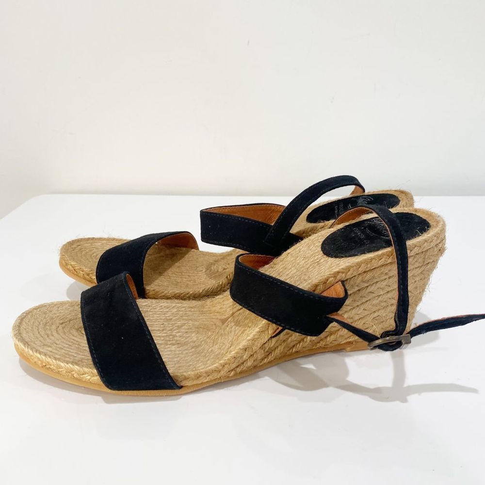 GAIMO black tan buckle strap heels - 41 / 10.5